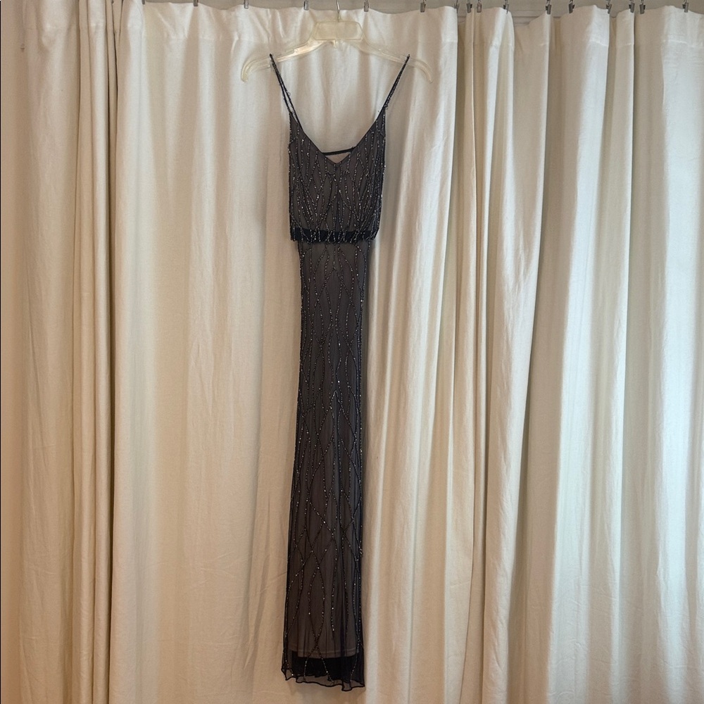 Adrianna Papell Navy Beaded Dress